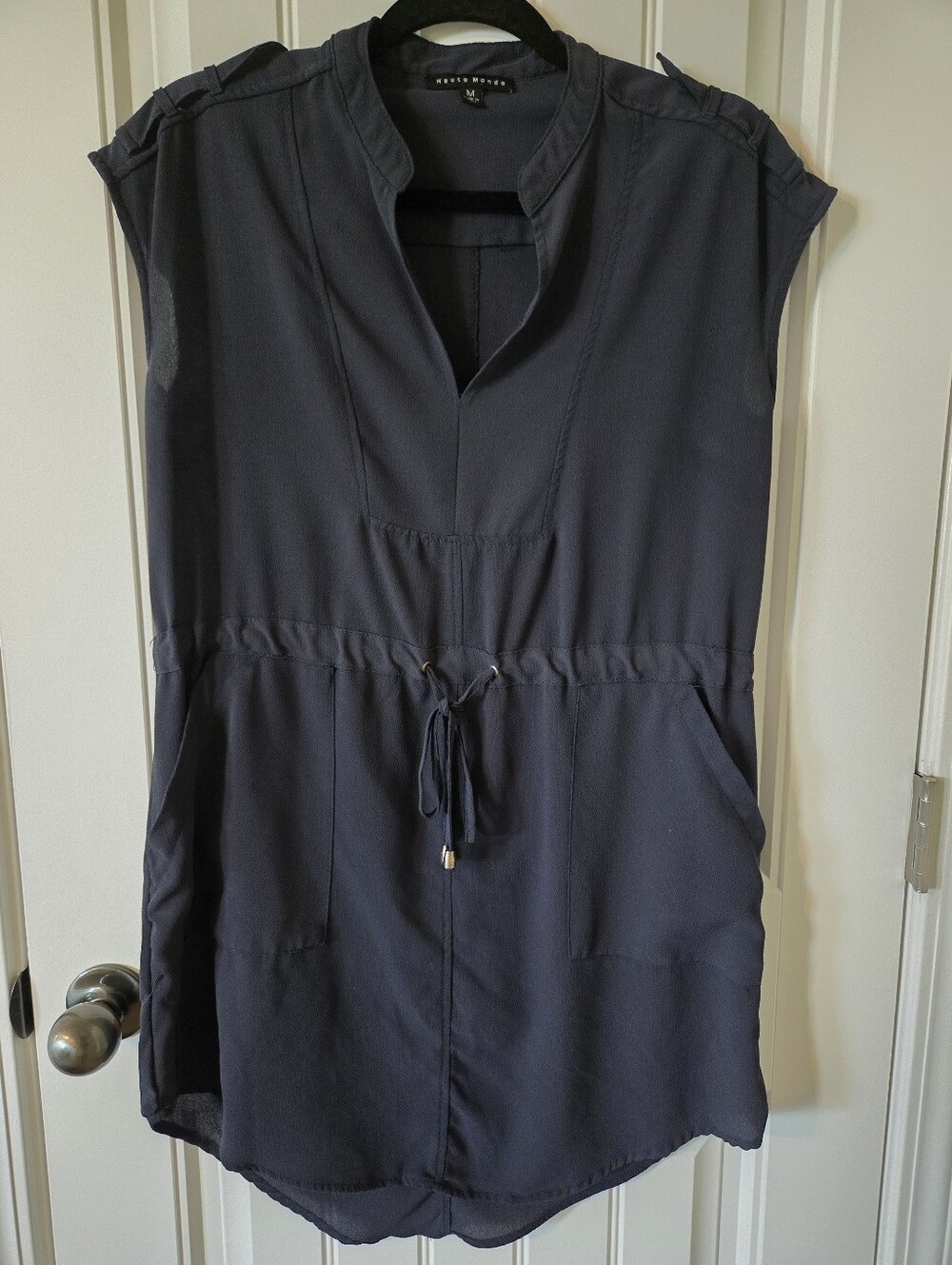 Haute Monde Dark Navy Sleeveless Tunic